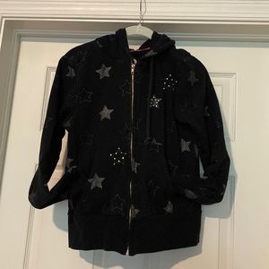 Original Primp hoodie. Black with silver stars and rhinestones size medium.